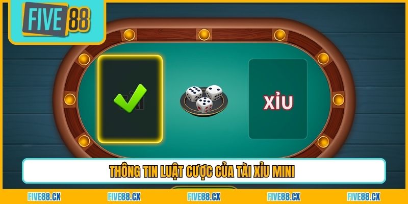 Thông tin luật cược của tài xỉu Mini